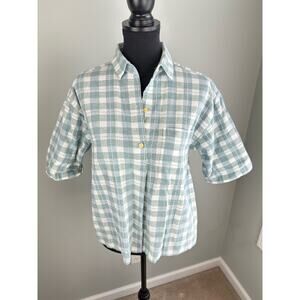 Vintage Company One Plaid Short Sleeve Button-Up - Large